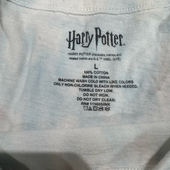 Harry Potter Blue waiting on my letter to Hogwarts Women’s Long Sleeve TShirt L - Picture 4 of 4